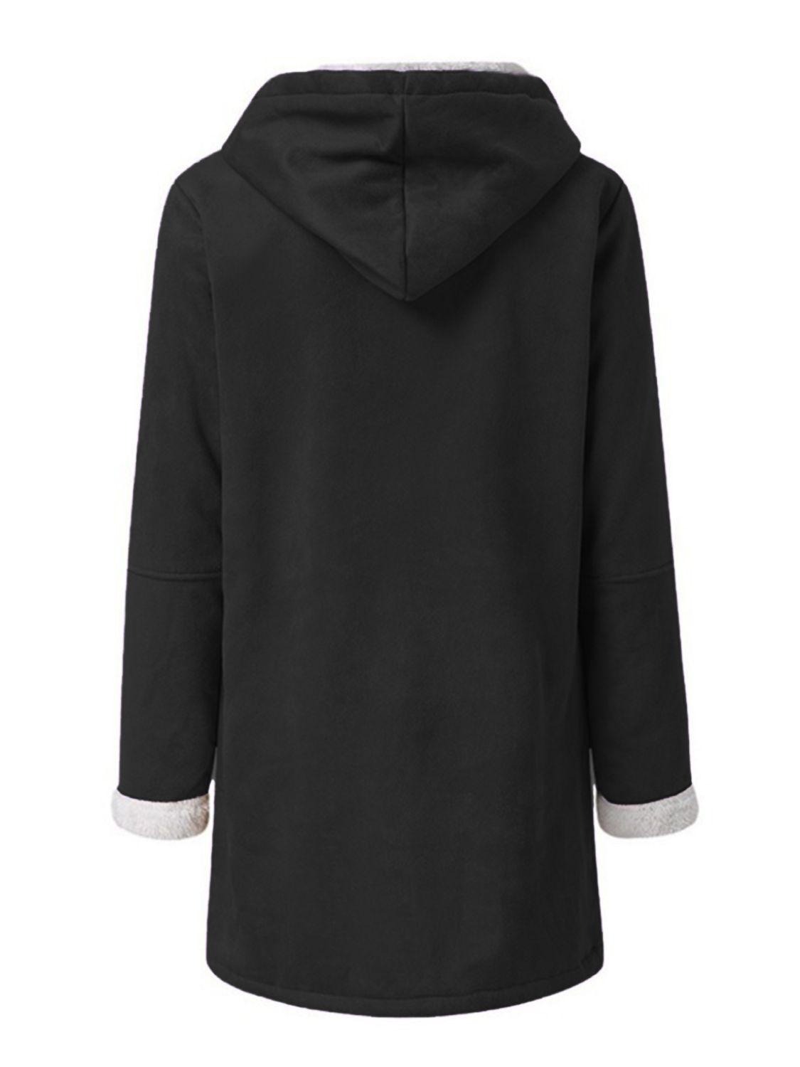 LIZAKOSHT  -  Full Size Pocketed Long Sleeve Hooded Toggle Jacket