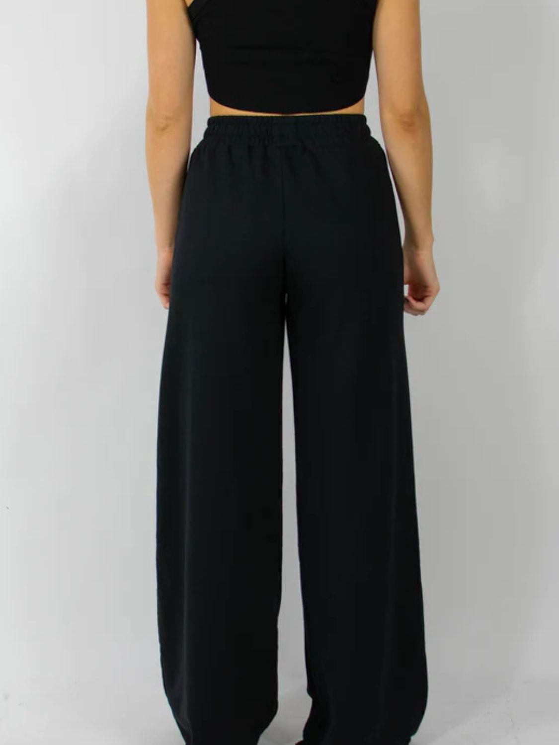 LIZAKOSHT  -  Elastic Waist Wide Leg Pants