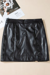 LIZAKOSHT  -  PU Leather Mini Skirt