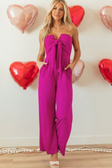 LIZAKOSHT  -  Tied Tube Wide Leg Jumpsuit