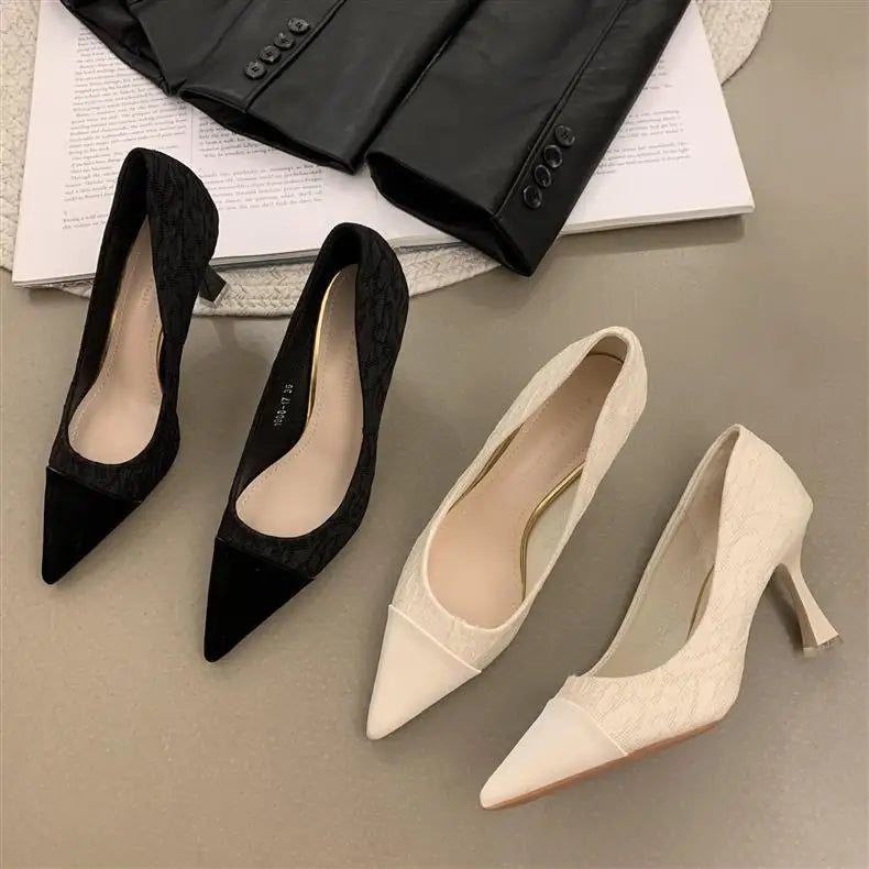 LIZAKOSHT  -  Pointed Toe High Heels Women Fashion Elegant Office High Heels Shoes Party Dress Wedding Shoes Designer Stiletto Heel Female