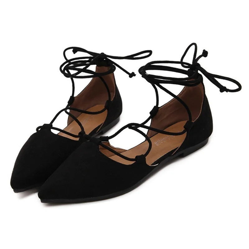 LIZAKOSHT  -  Europe Spring Summer Women Sandals Cross-strap Flat Shoes Woman Roman Sandals Lace-up Flat Shoes Plus Size Women's Shoes