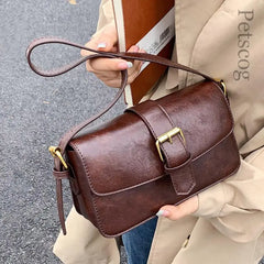 LIZAKOSHT  -  Retro Small Bag New Trendy Fashion Shoulder Underarm Bag Female Bag Autumn And Winter Vintage Messenger Small Square Bags