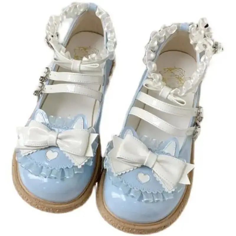 LIZAKOSHT  -  Original Cute Japanese Lolita Big Head Shoes Women Flat Bottom Versatile Student Single Shoes Kawaii Loli Girl Princess Shoes