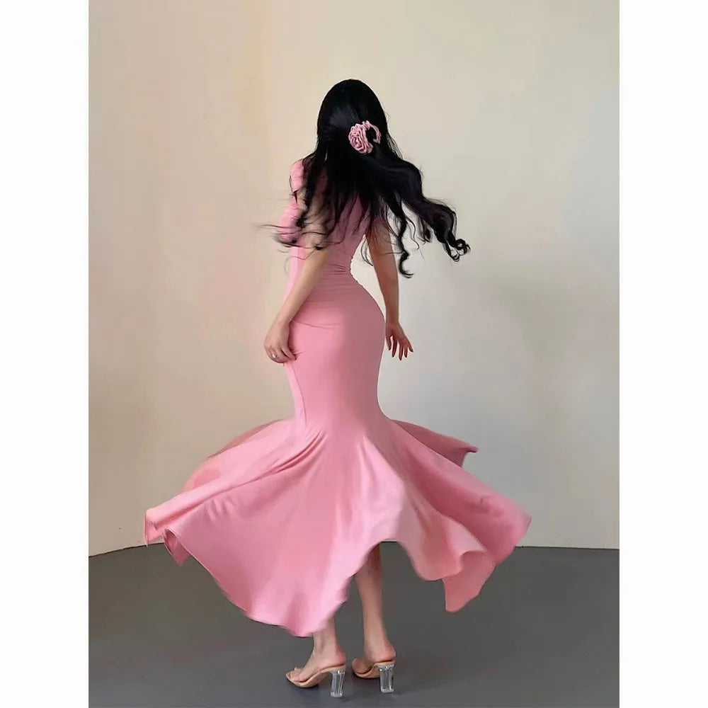 LIZAKOSHT  -  Pink Red Purple Black Party Long Dresses 2024 Fashion for Women Dress Wedding Guest Trending Clothing