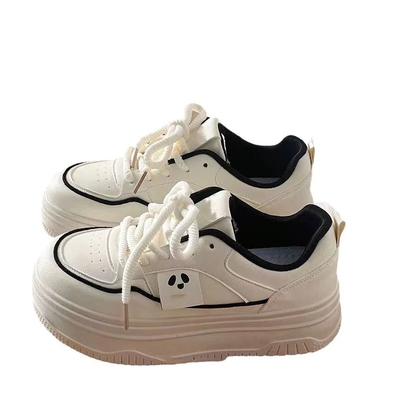 LIZAKOSHT  -  Spring Autumn White Platform Sneakers for Women Fashion Casual PU Leather Board Shoes Female New Designer Zapatos De Mujer