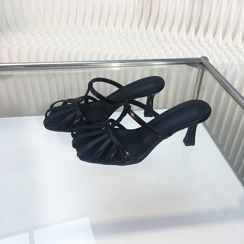 LIZAKOSHT  -  spring and summer new fashion high-heeled women's sandals square head wide sole women's shoes