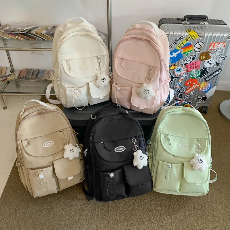 LIZAKOSHT  -  New Trendy Women Kawaii College Backpack Girl Cute Travel School Bags Lady Student Backpack High Capacity Female Laptop Backpack