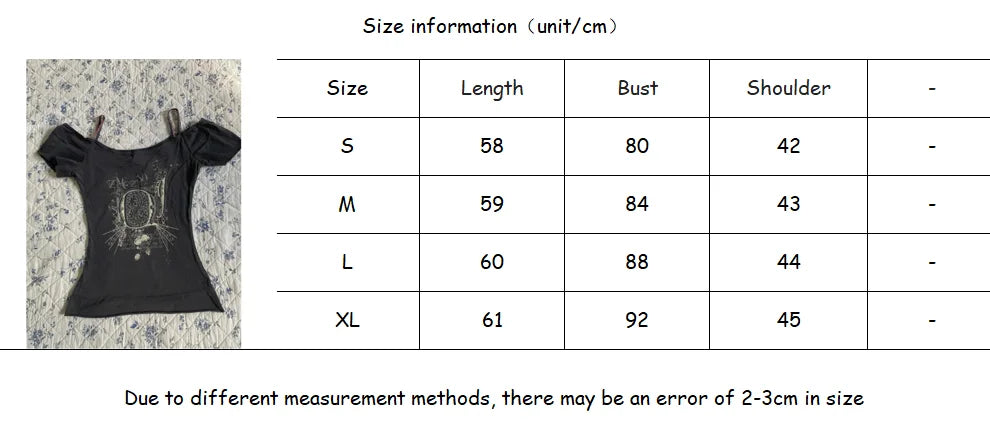 LIZAKOSHT  -  Retro Streetwear Y2K Letter Print T-Shirt Women Fashion Street Millennial Trend One Neck Spice Girl Slim Harajuku Casual Top