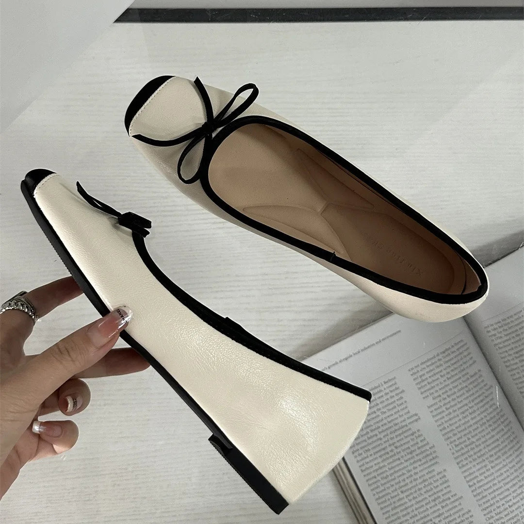 LIZAKOSHT  -  Shoes Woman 2024 Bow-Knot Clogs Platform Increas Height Female Footwear Square Toe New Nurse Butterfly Creepers Grandma Dress Me