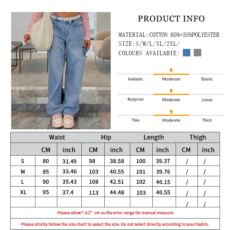 LIZAKOSHT  -  Women's Ripped Jeans Nine-point Loose Slimming Spring, Summer And Autumn Low-waist Dad Pants Harem Pants Trendy