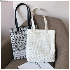 LIZAKOSHT  -  Premium Shoulder Bag Stylish Canvas Bag for Women 2023 Summer New Style Korean Version Girly Lace Tote Bag