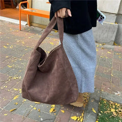 LIZAKOSHT  -  Casual Solid Interior Compartment Shoulder Bags Magnetic Buckle 2024hot Sale Bags for Women Zipper Woolen Cloth Women's Handbags