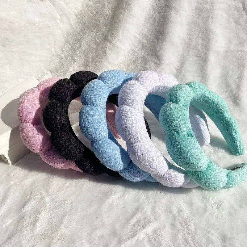 Lizakosht Sponge Headband Versed Headband Puffy Headband Makeup Bubble Terry Cloth Co Spa Retro Hair Bands Soft Hairband Headwear