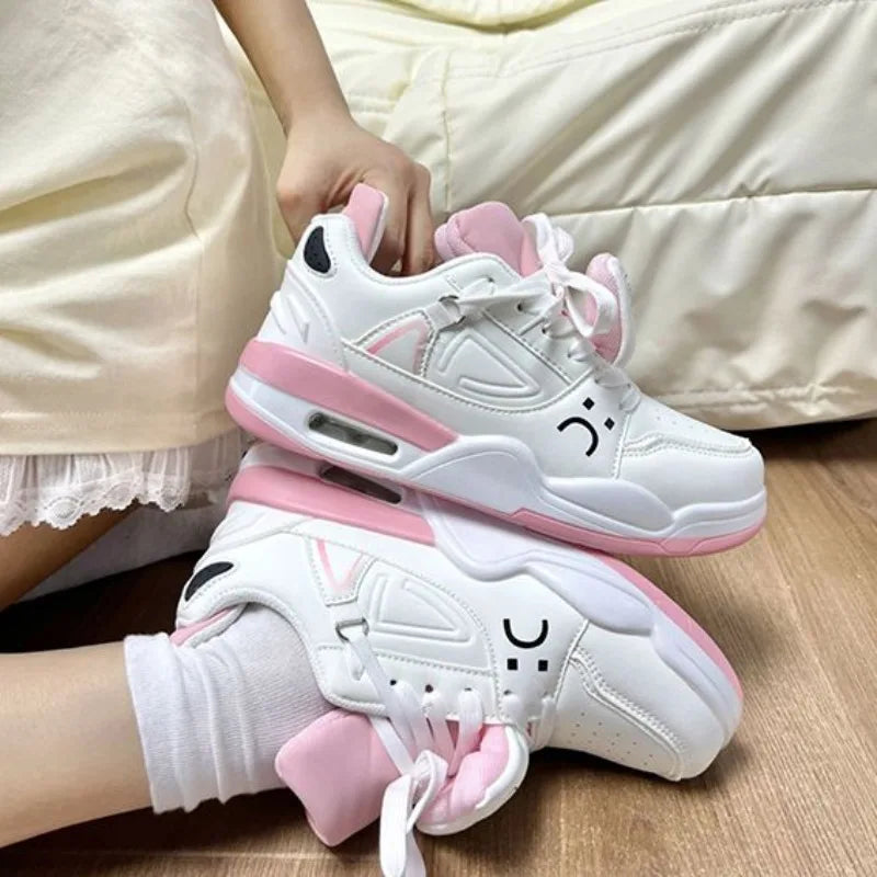 LIZAKOSHT  -  Sweet Cute Womens Sports Shoes Fashion Autumn Kawaii Korean Style Women Sneakers Collegiate Style White Sneakers