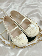 LIZAKOSHT  -  Original Japanese Student Jk Flat Bottom Lo Shoes Sweet Lolita Round Head Bow Single Shoes Lolita Shoes