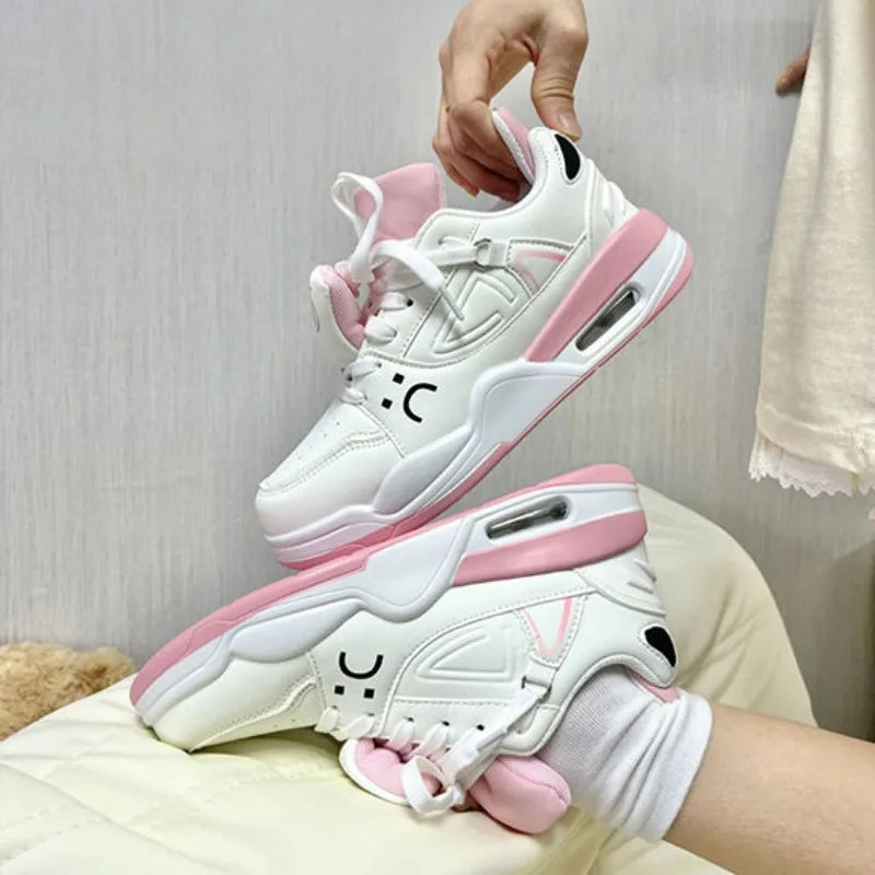 LIZAKOSHT  -  Sweet Cute Womens Sports Shoes Fashion Autumn Kawaii Korean Style Women Sneakers Collegiate Style White Sneakers