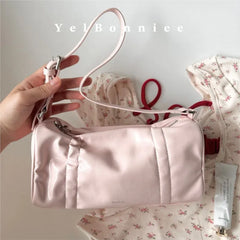 LIZAKOSHT  -  Pink Pillow Y2k Shoulder Bags Lady Fairycore Aesthetic Leather Handbag Purse Ladies Hot Girls Underarm Bag Luxury Women