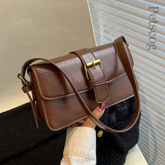 LIZAKOSHT  -  Retro Small Bag New Trendy Fashion Shoulder Underarm Bag Female Bag Autumn And Winter Vintage Messenger Small Square Bags