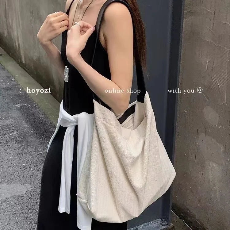 LIZAKOSHT  -  Korean Niche Style Canvas Bag Causal Large Capacity Women's Single Shoulder Crossbody Bags