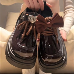 LIZAKOSHT  -  Sweet Cool Lolita Shoes Retro Versatile Waterproof Platform Mary Jane Shoes Comfortable Women Little Leather Shoes