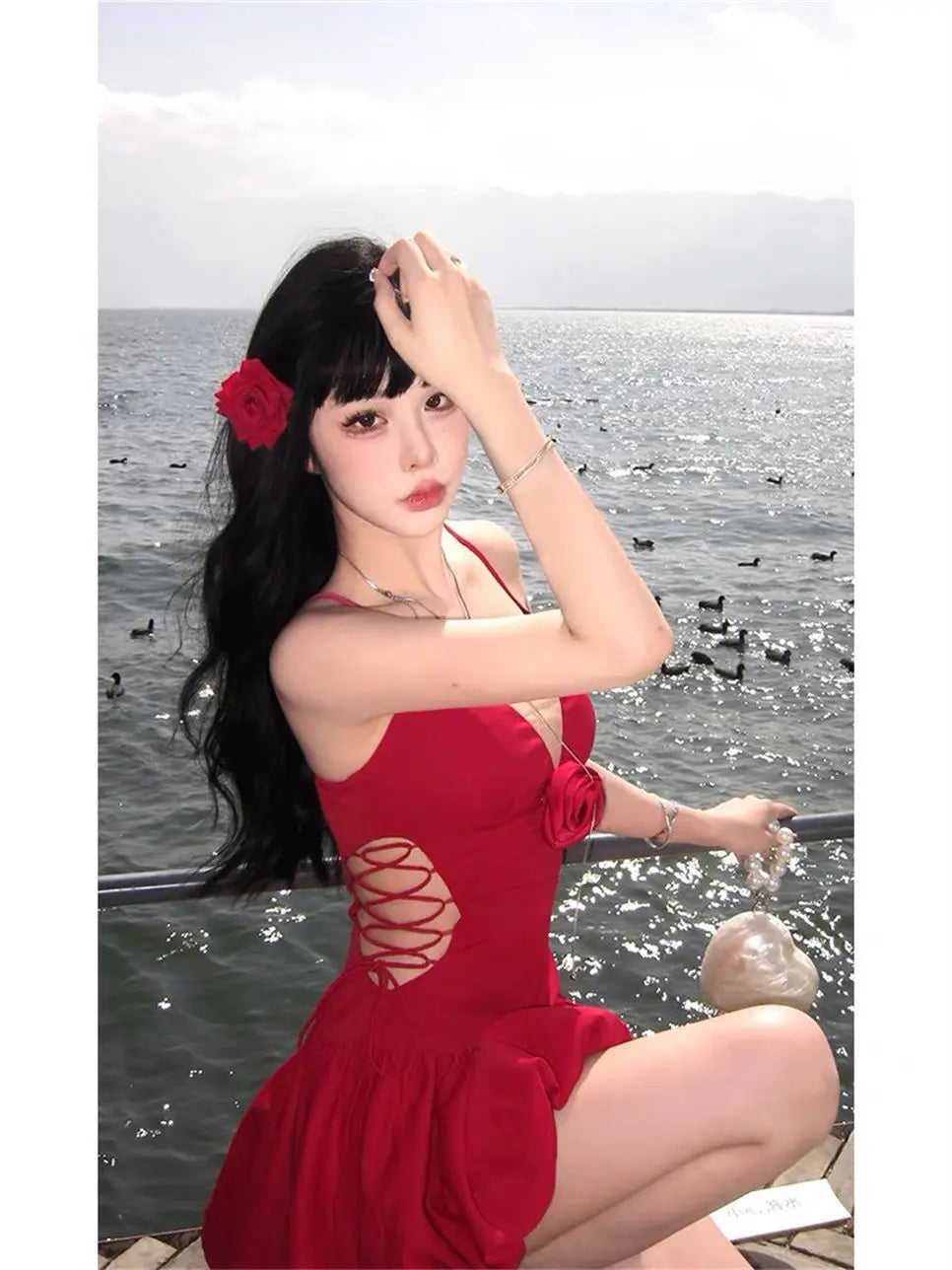 LIZAKOSHT  -  Red Sexy Elegant Dresses Women Black Coquette Aesthetic One Piece Bodycone Mini Sleeveless Short Dress Y2k Sweet Dress