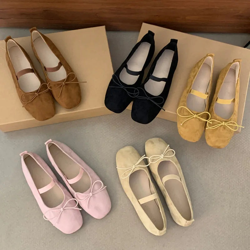 LIZAKOSHT  -  Autumn Women Flat Shoes Fashion Round Toe Shallow Slip On Ladies Casual Mary Jane Shoes Round Toe Shallow Balleria Shoes