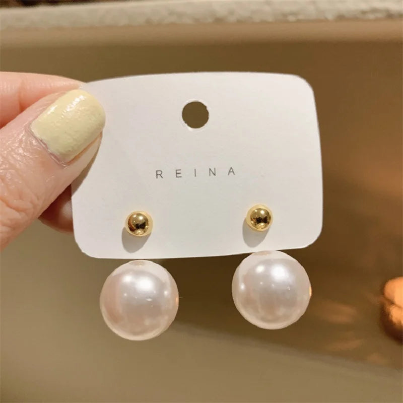 Lizakosht 1 pair Pearl Earrings Trendy Women Pearl Eardrop Earrings Ear Ring Ear Stud Women's Party Accessories Gift Earrings Jewelry