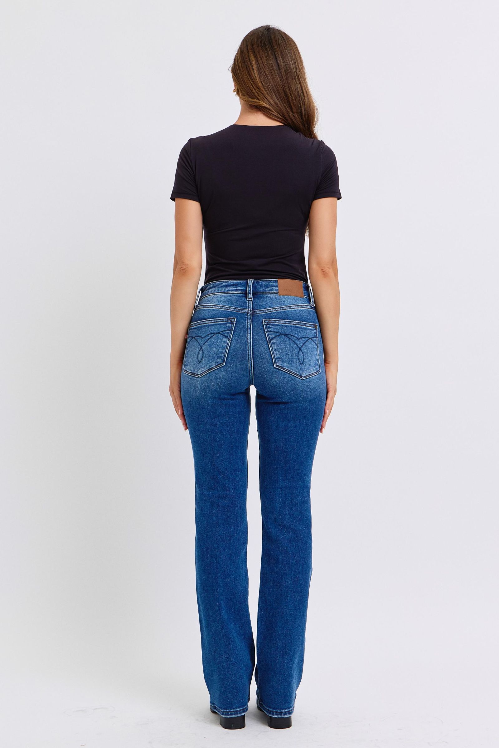 LIZAKOSHT  -  Judy Blue Full Size Run Mid-Rise Bootcut Jeans with Thermal Lining