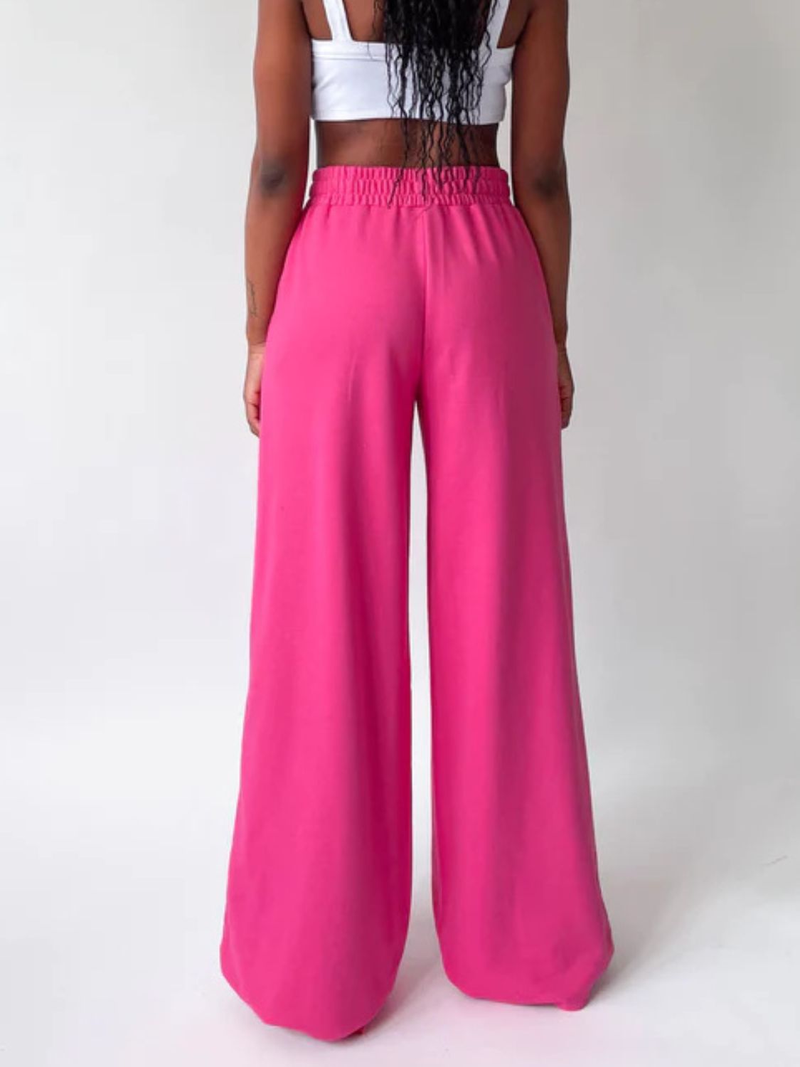 LIZAKOSHT  -  Elastic Waist Wide Leg Pants