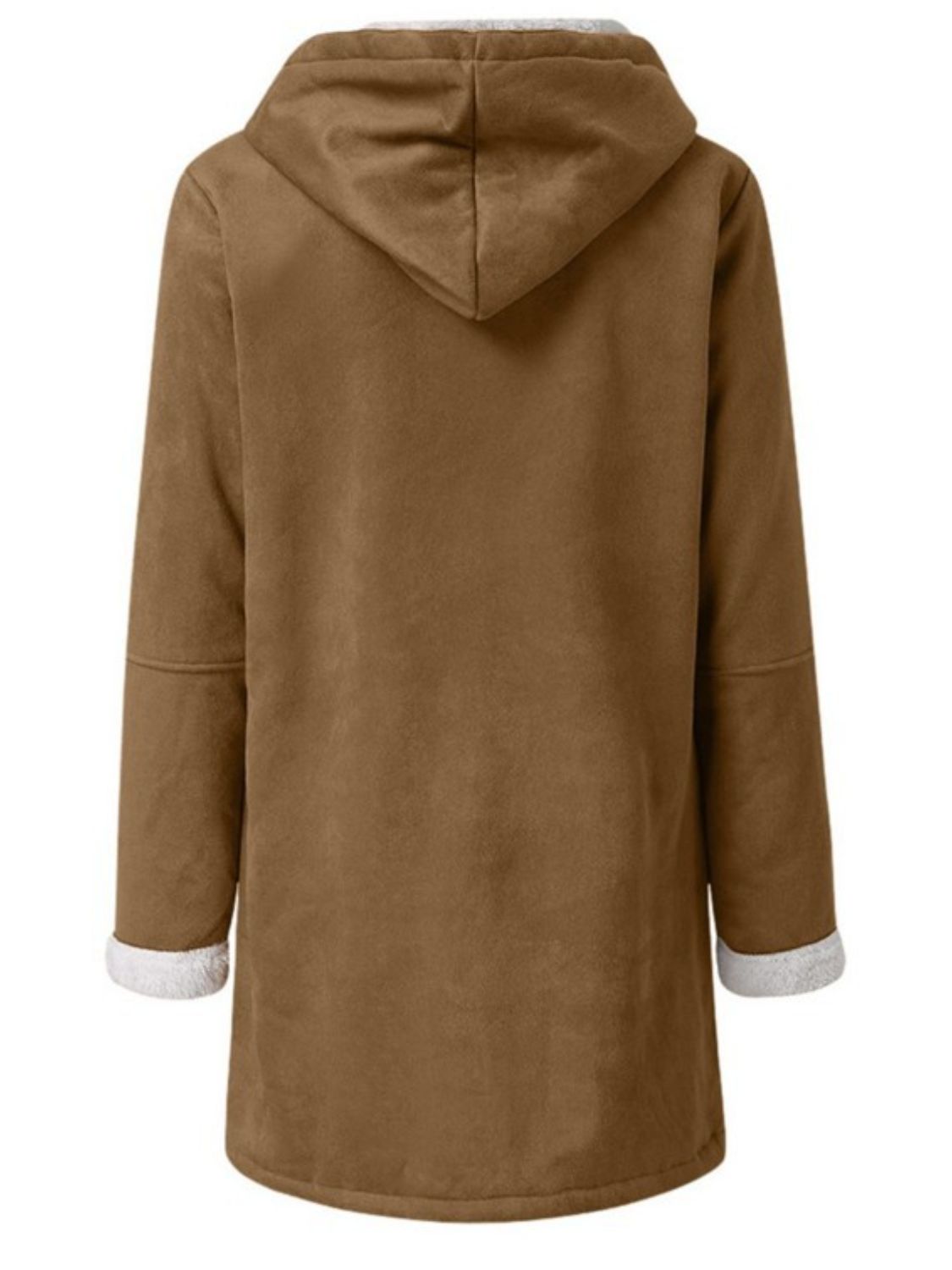 LIZAKOSHT  -  Full Size Pocketed Long Sleeve Hooded Toggle Jacket