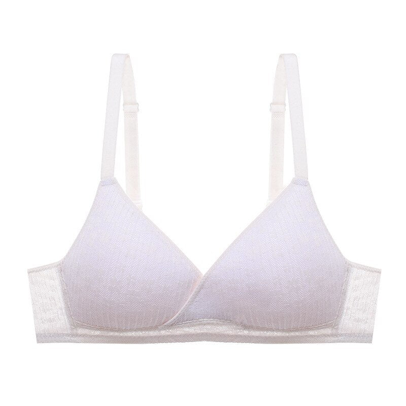 The new erotic lingerie self-heating fiber small bra gathers no steel ring sleep underwear naked feeling seamless bralette women