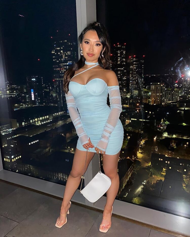 Casual Women's Dresses 2022  Blue Bodycon Dress Long Sleeve Mesh Party Dress Elegant Off The Shoulder Celebrity Club Night Dress