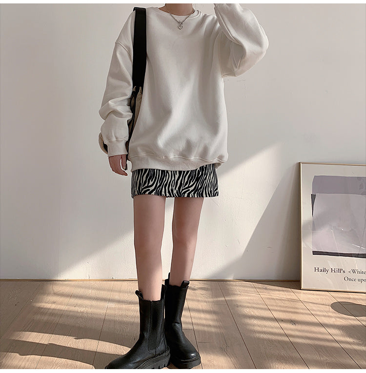 Spring Fleece Thick Sweatshirt Vintage Solid Warm O Neck Pullover Grey Brown Lady New All-match Hooded Autumn Women Coat