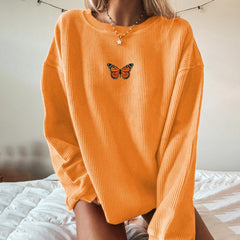 Strawberry Sweatshirt Women Casual Lounge Wear Print Long Sleeve O Neck Pullovers Sweatshirt Tops Pink Vintage Autumn Sweatshirt