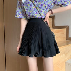 Pleated Skirt Short Woman Elastic Waist Mini Skirts Sexy Mircro Summer Mini Tennis Skirt New Preppy