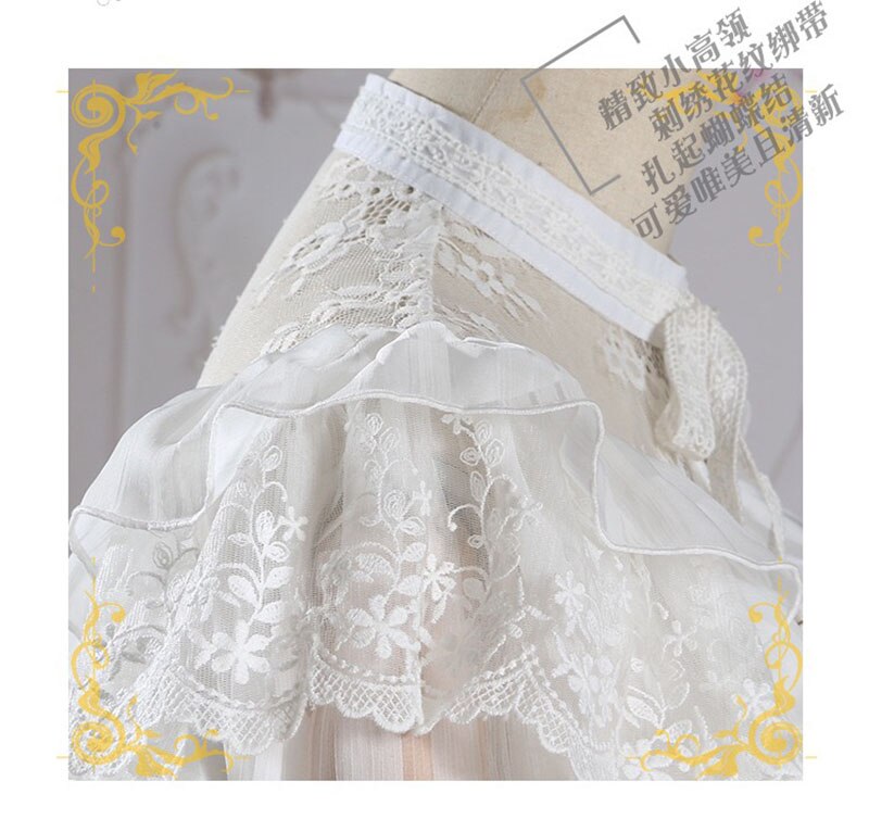 Adult Women Gothic Costume Lace Hollow Bridal Wedding Party Embroidery Dress Lolita Princess Sweet A Line Dress Veil For Ladies