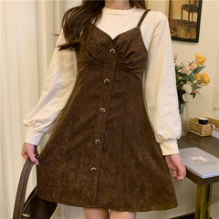 Japanese Sweet Princess Dress Women Patchwork Designer Sexy Korean Mini Dress Female Long Sleeve Fairy Vintage Sweet Dress 2021