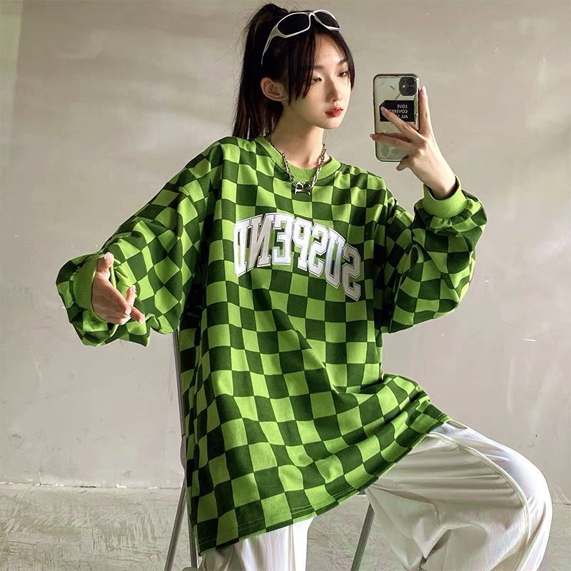 New vintage shirts unisex punk striped sweatshirt women's spring autumn aesthetic niche high street top hip hop streetwear