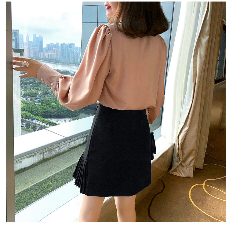 Spring Women Chiffon Shirt Korean Fashion Long Sleeve White Shirts Women Streetwear Office Blouse Elegant Lady Heart Print Tops