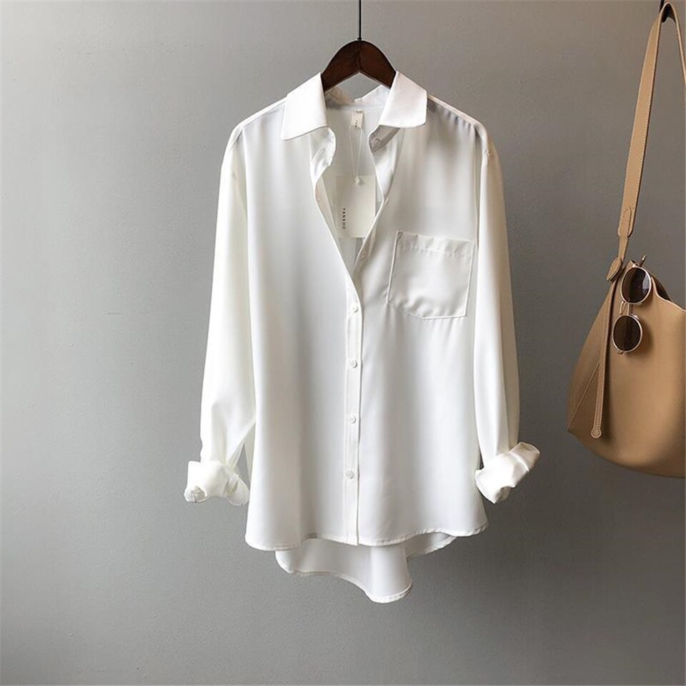 Vintage Blouse Elegant Women Long Sleeve Shirt Korean Style Women Clothes Blouses Femme Fashion Casual White Tops All Match