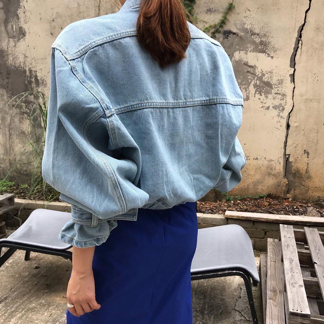 Coats Jackets Women Top 2022 Sexy Puff Long Sleeve Y2k Clothes Cropped Jacket Streetwear Women's Denim Shirt