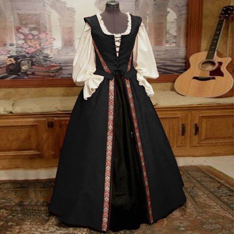 Lizakosht Chemise Cardigan Women Renaissance Queen Costume Irish Festival Medieval Dress Halloween Outfit For Adult Plus Size