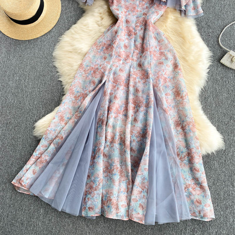 Summer Off Shoulder Dress For Women Maxi A-Line Party Elegant Printed Fashion Outfits Clothing