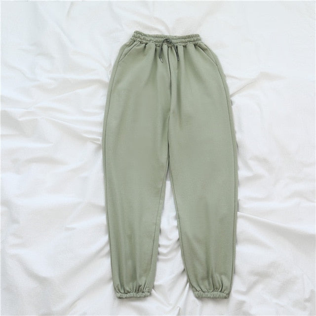 Mooirue Summer Autumn Women Harem Pants Cotton Purple Gray Kahkai Blue Sweat Pants Bottom