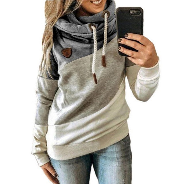 5XL Leopard Patchwork Hooded Sweatshirt Women Autumn Winter Long Sleeve Hoodies tops Female Drawstring pullovers Harajuku