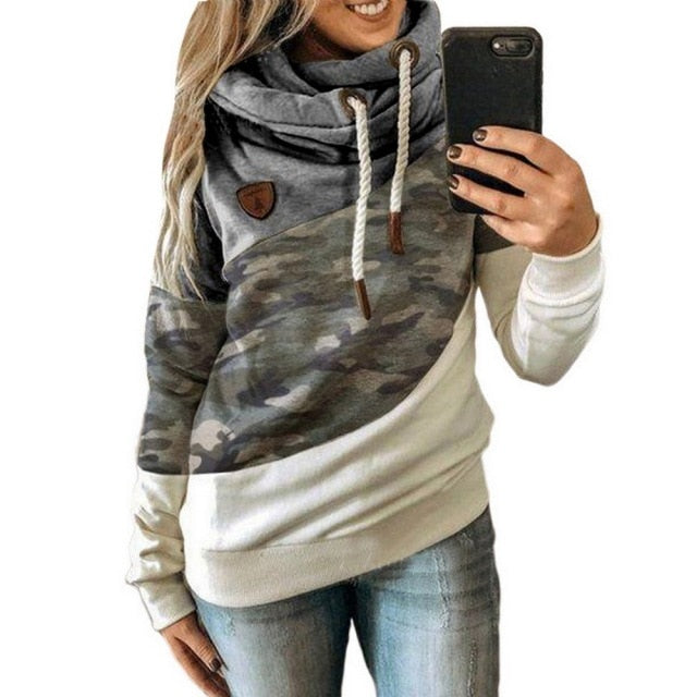 5XL Leopard Patchwork Hooded Sweatshirt Women Autumn Winter Long Sleeve Hoodies tops Female Drawstring pullovers Harajuku