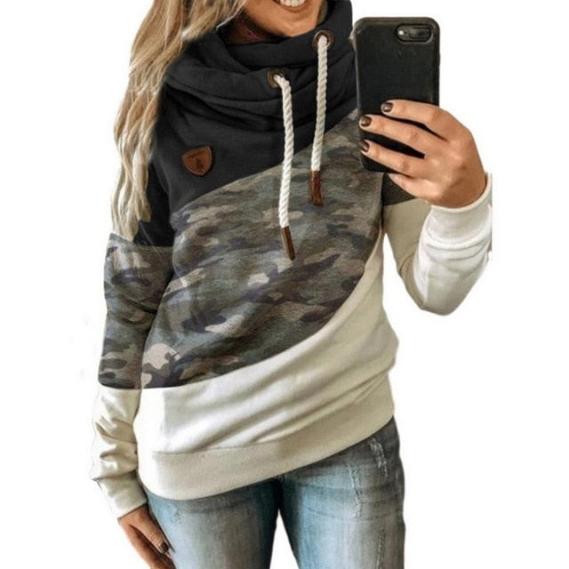 5XL Leopard Patchwork Hooded Sweatshirt Women Autumn Winter Long Sleeve Hoodies tops Female Drawstring pullovers Harajuku