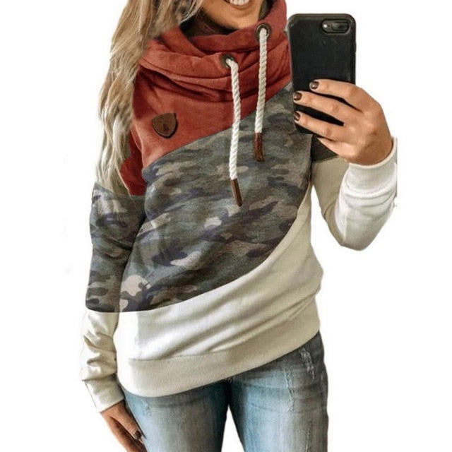 5XL Leopard Patchwork Hooded Sweatshirt Women Autumn Winter Long Sleeve Hoodies tops Female Drawstring pullovers Harajuku