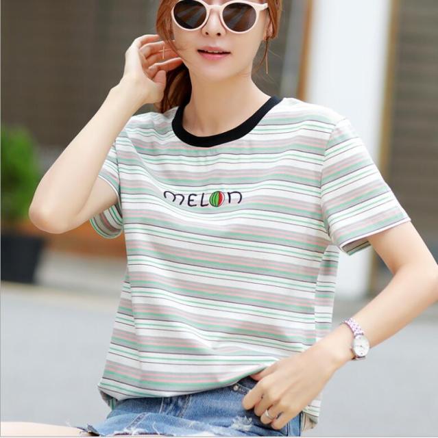 Women Fashion Black And White Striped Blouse Shirt Casual Long Sleeve O-neck Soft Korean Shirt Ladies Women T-Shirt Autumn 2021